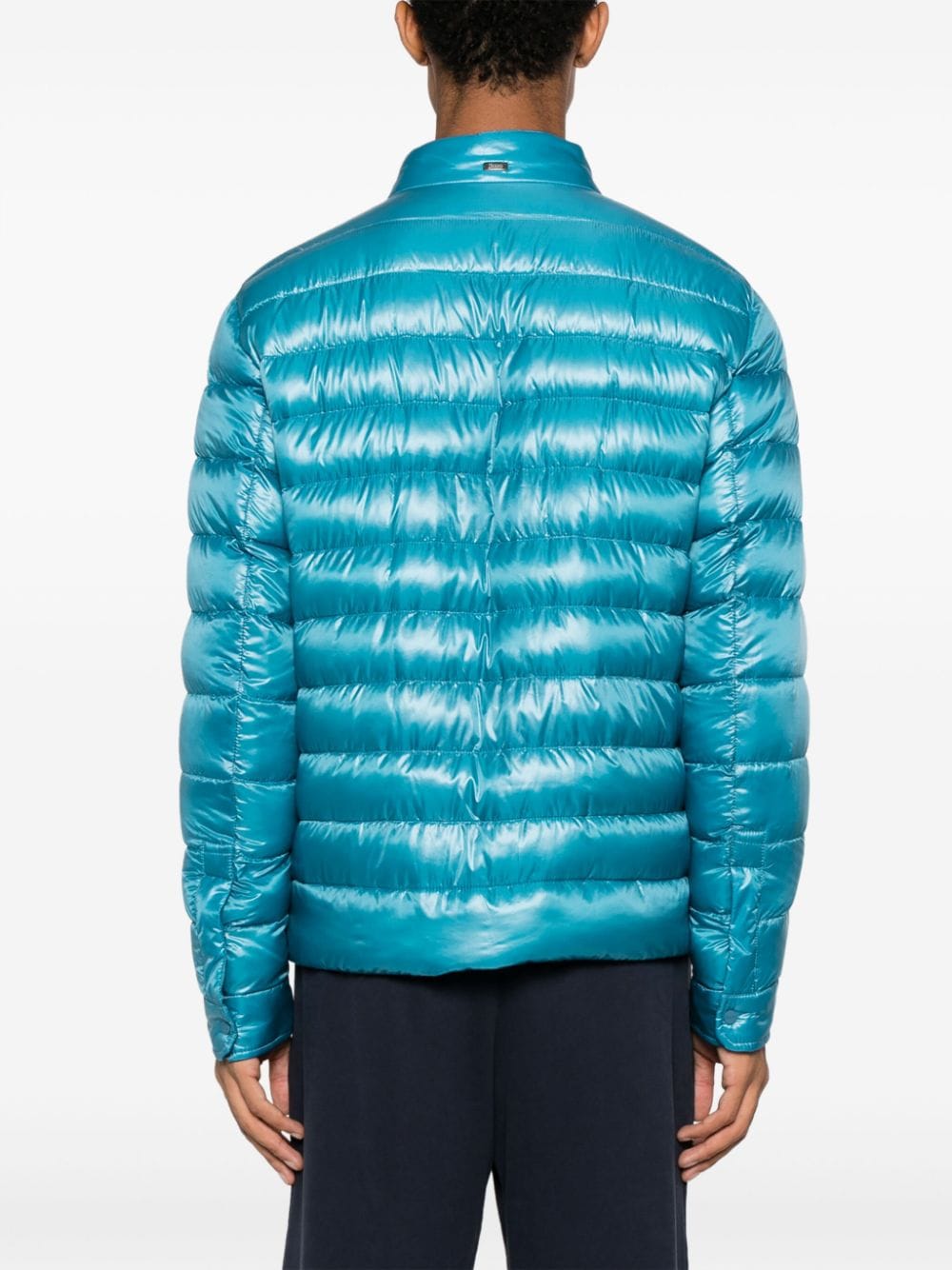 Shop Herno Zip-up Padded Jacket In Blau