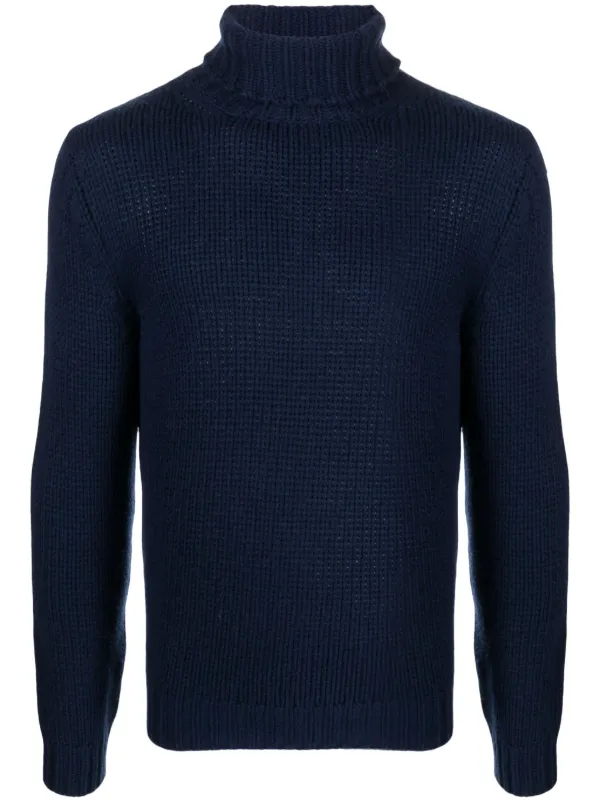 ERALDO roll-neck Cashmere Jumper Blue FARFETCH IN