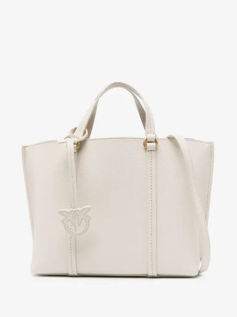 PINKO logo-charm tote bag