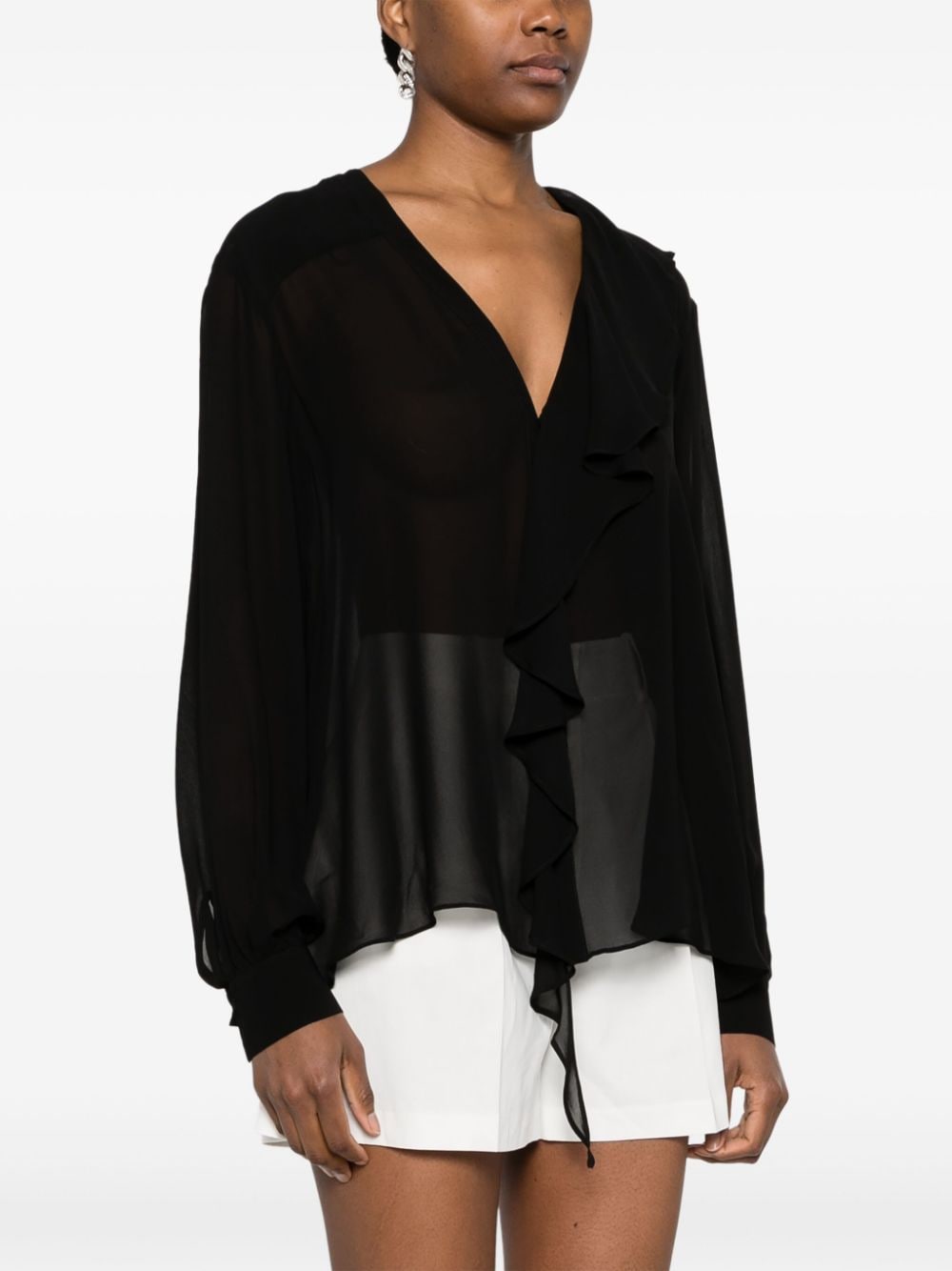 PINKO Blouse met ruches Zwart