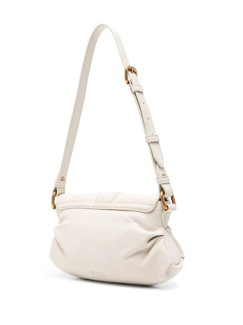 Shop Pinko Mini Jolene Shoulder Bag In Neutrals