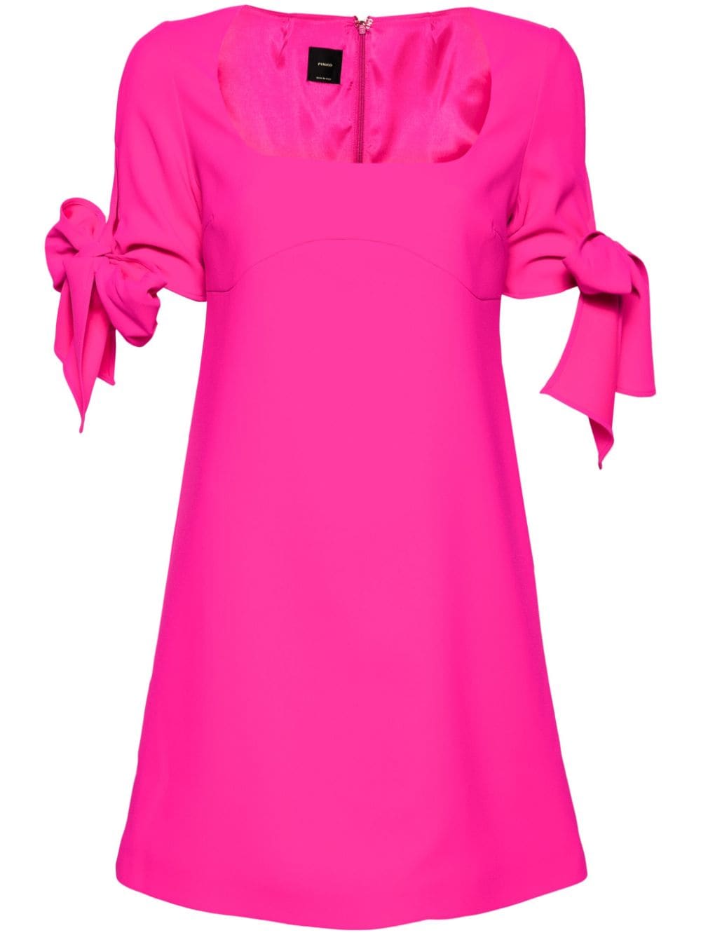 Pinko Ribbon Tie-detailed Mini Dress In Rosa