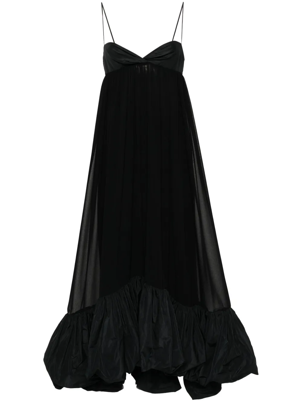 pinko-layered-chiffon-long-dress-black-farfetch-uk