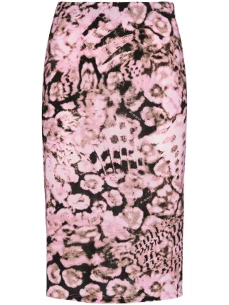 PINKO - Women - Lilac Long Striped Sequined Skirt main image 1