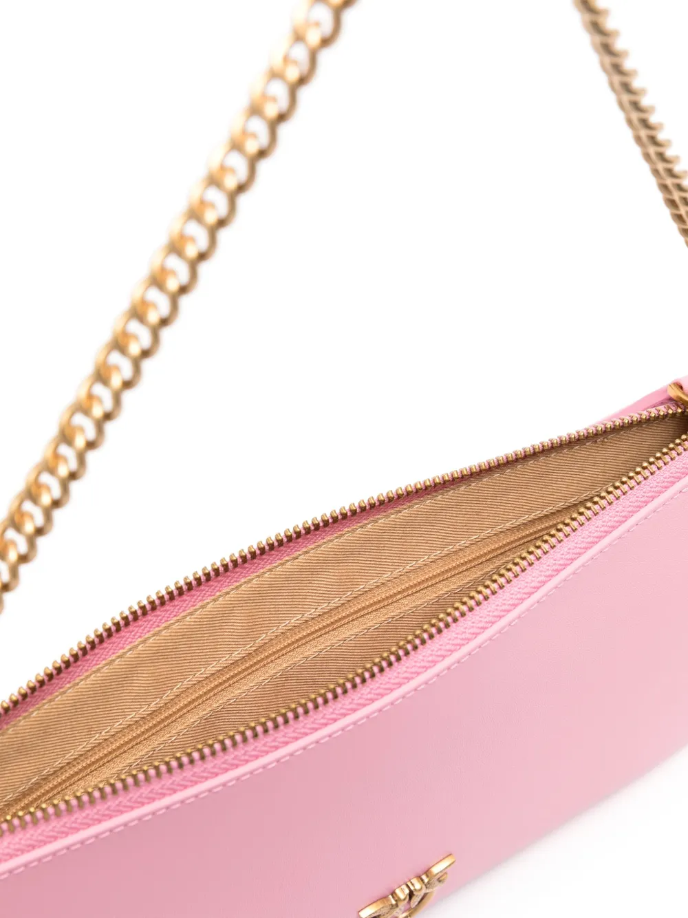PINKO Love Birds leren schoudertas Roze