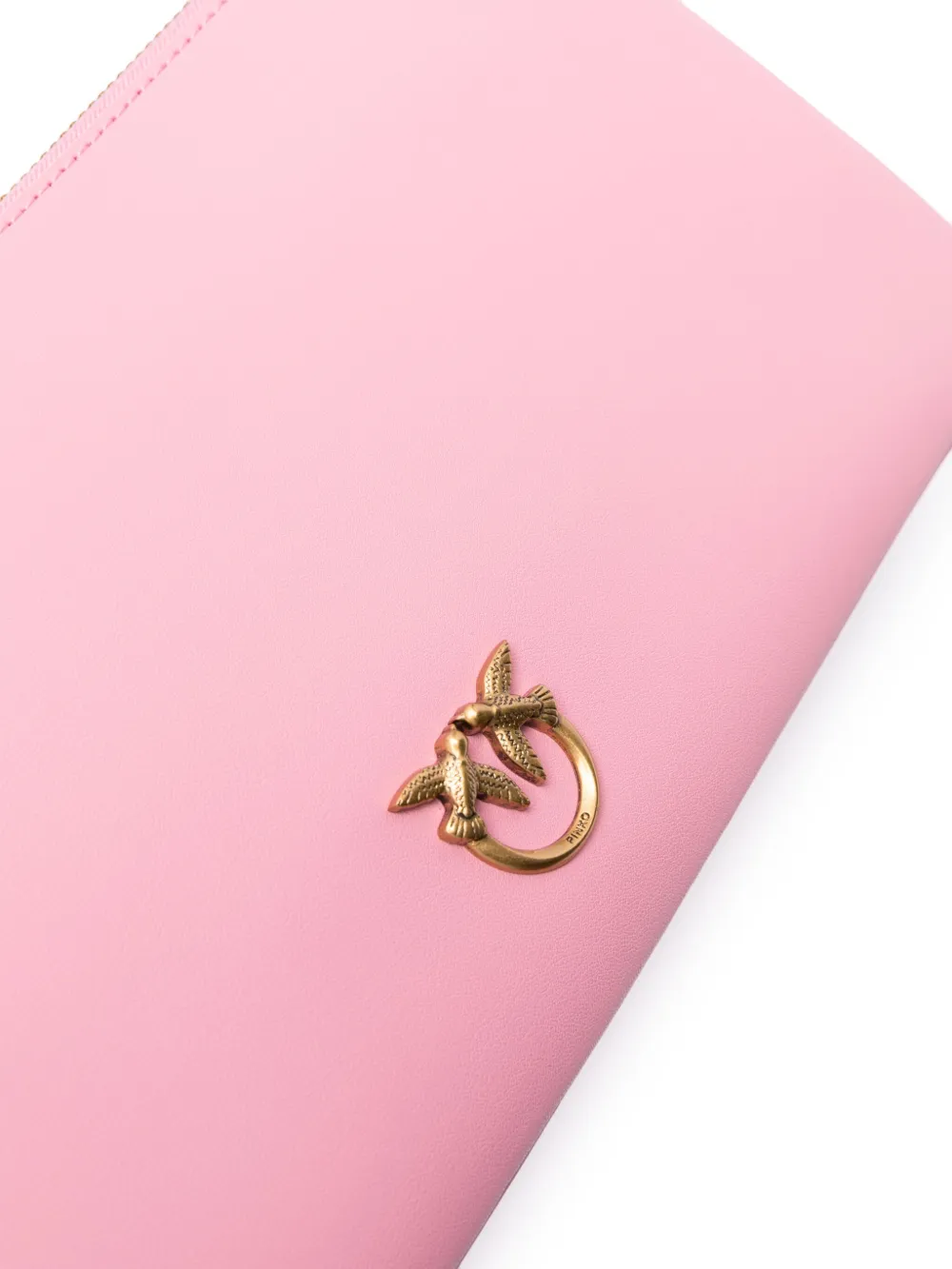 PINKO Love Birds leren schoudertas Roze