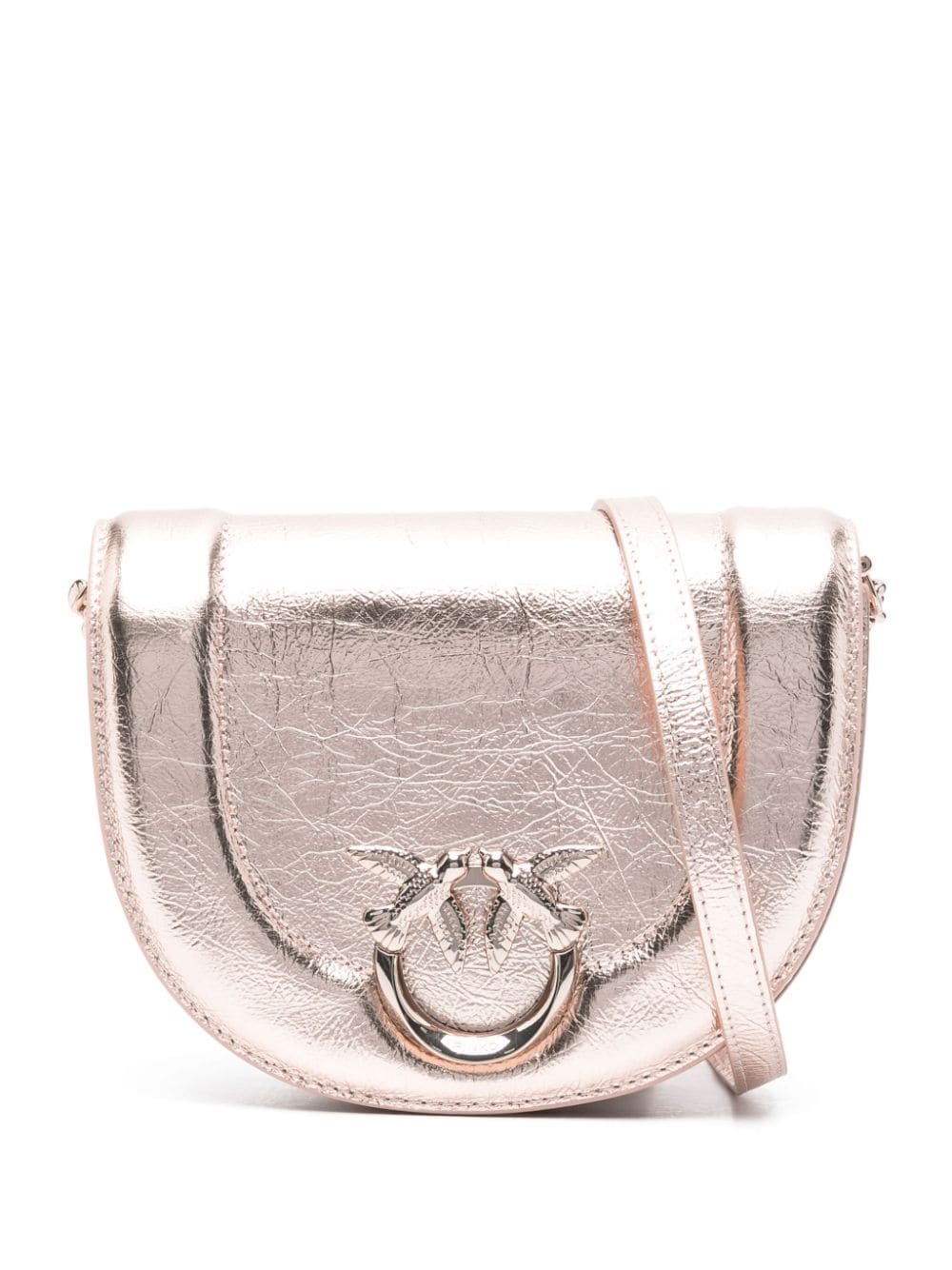Pinko Mini Love Round Click Shoulder Bag In Pink