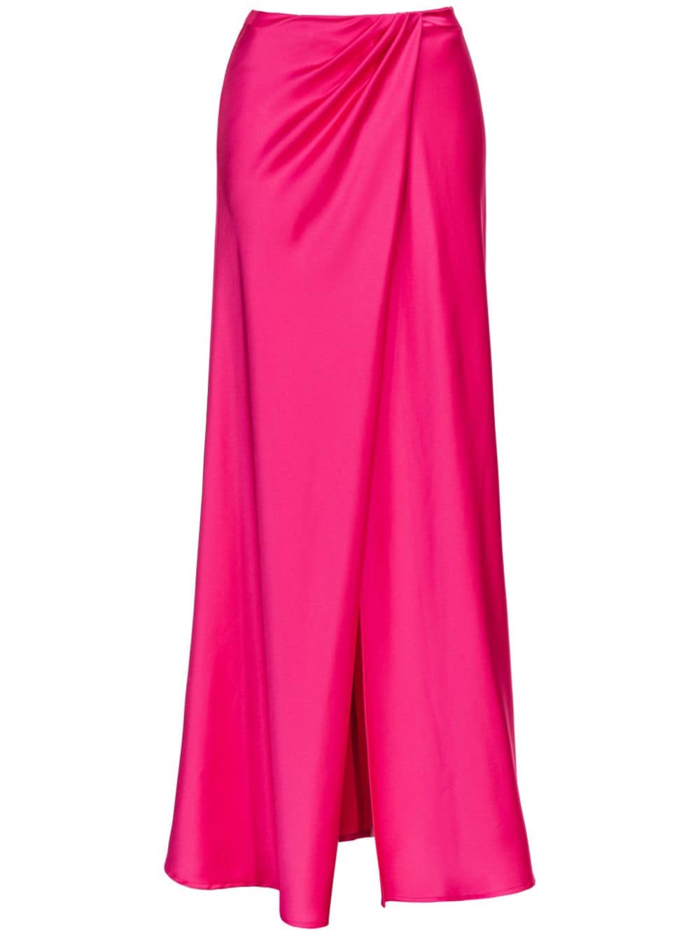 Pinko Draped Front-slit Maxi Skirt In Pink