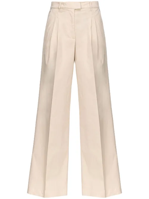 Pantalon en coton à taille haute - PINKO - Modalova