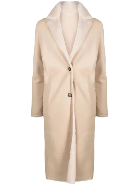 Liska Lammmantel button-up coat