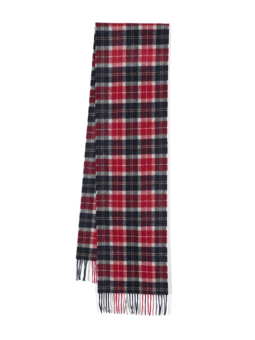 Barbour tartan-check wool scarf - Blu