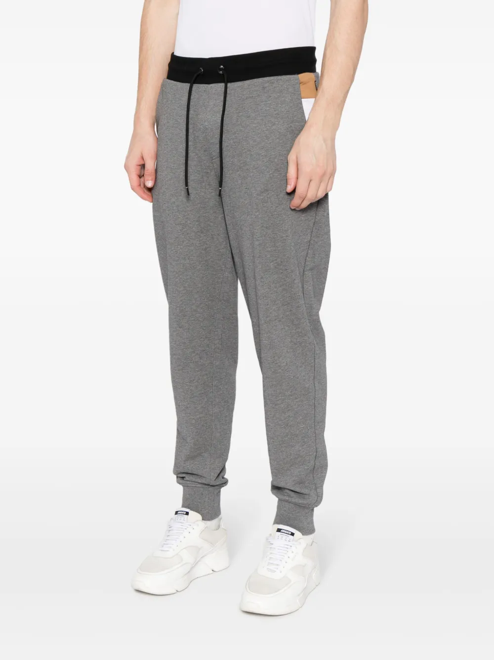 BOSS Trainingsbroek met streepdetail Grijs