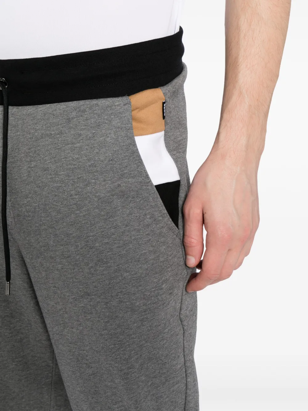 BOSS Trainingsbroek met streepdetail Grijs