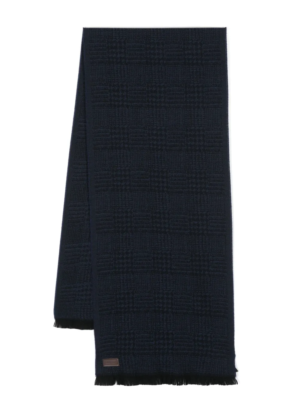 Canali Sjaal met logopatch Blauw