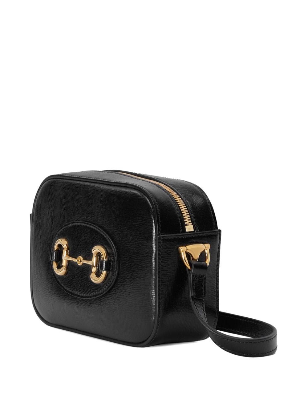 Shop Gucci Small Horsebit 1955 Shoulder Bag In Black