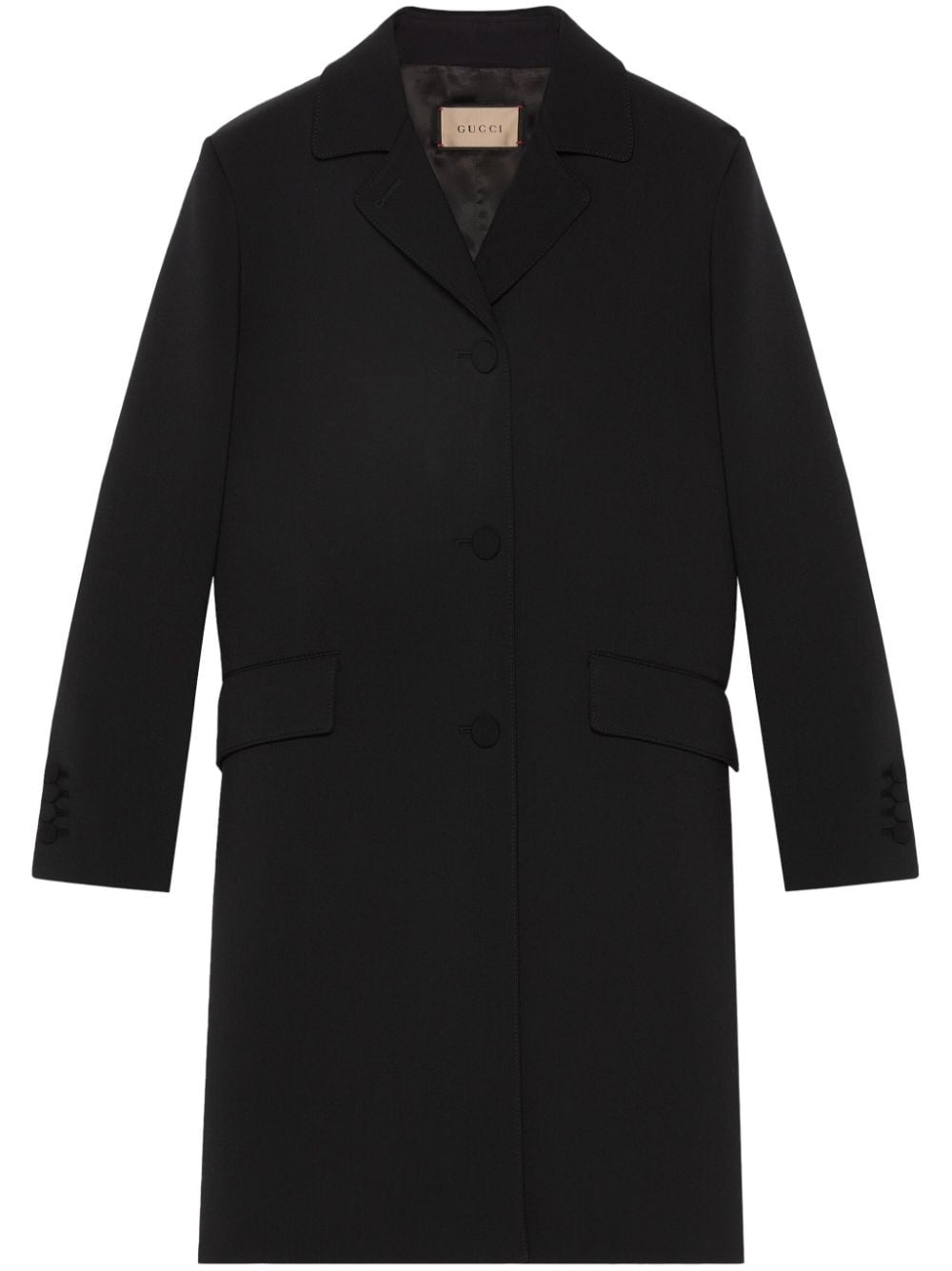 Shop Gucci Horsebit-detail Midi Coat In Black