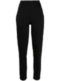 Emporio Armani logo-appliqué high-waist track pants - Black