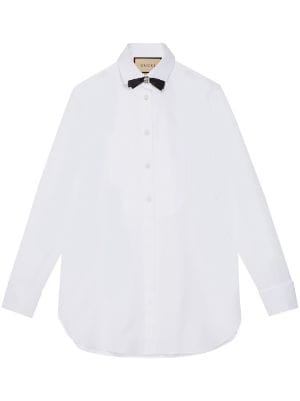 Gucci GG Silk Crêpe Shirt, Size 40 It, Black, Ready-to-wear