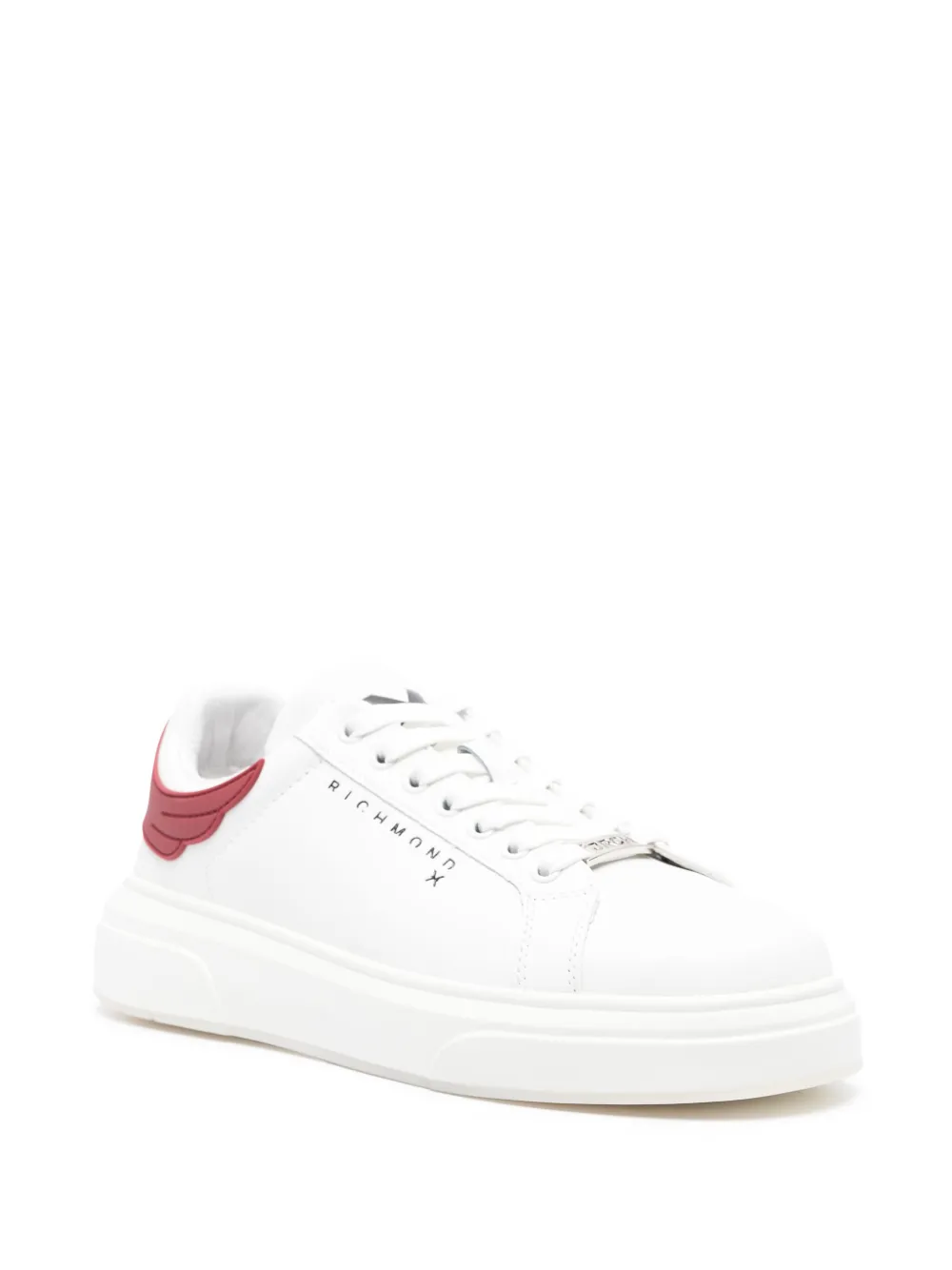John Richmond low-top leather sneakers - Wit