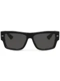 Dolce & Gabbana Eyewear Lusso Sartoriale rectangle-frame sunglasses - Black