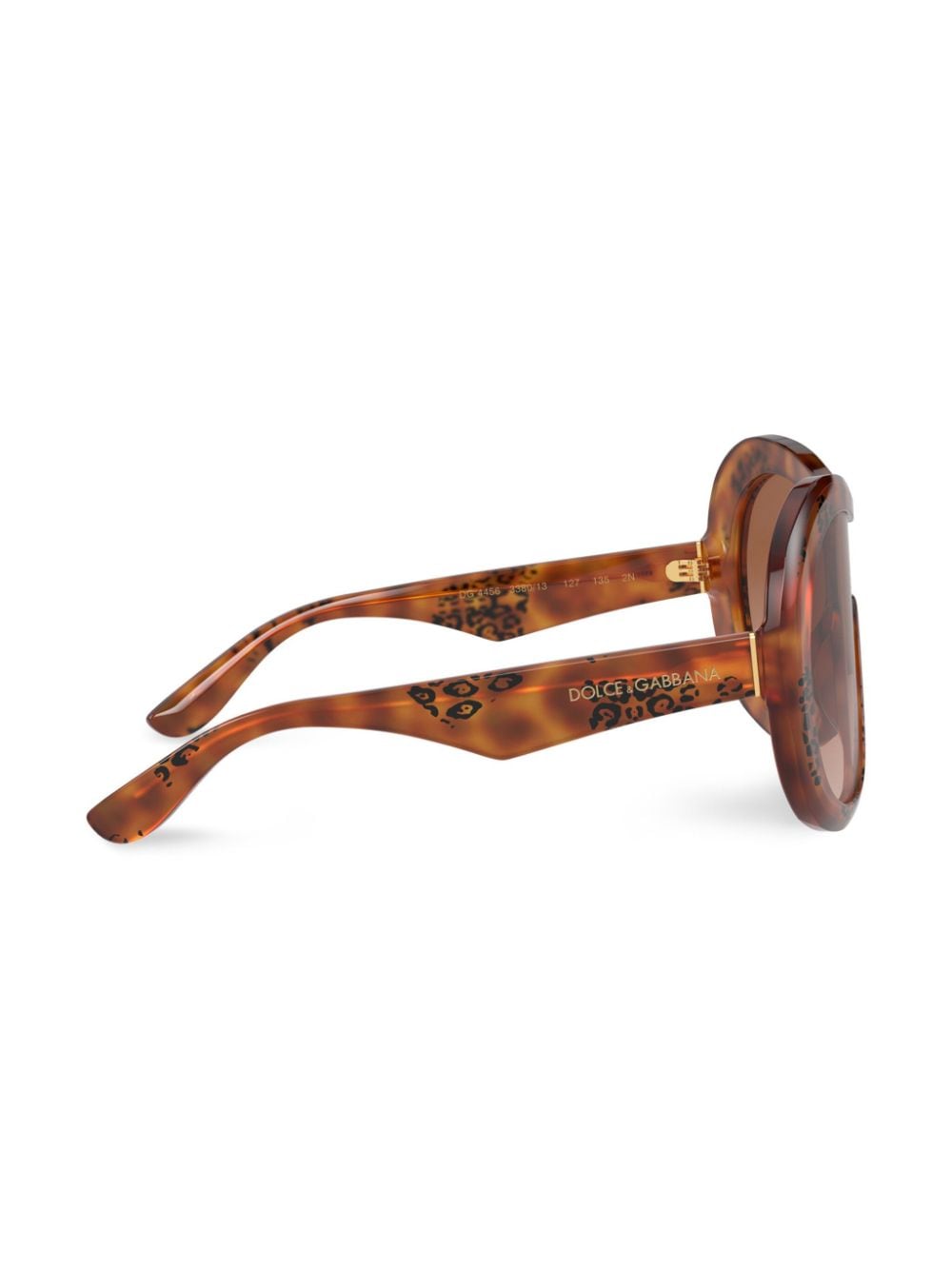 Shop Dolce & Gabbana Dna Oversize-frame Sunglasses In Brown