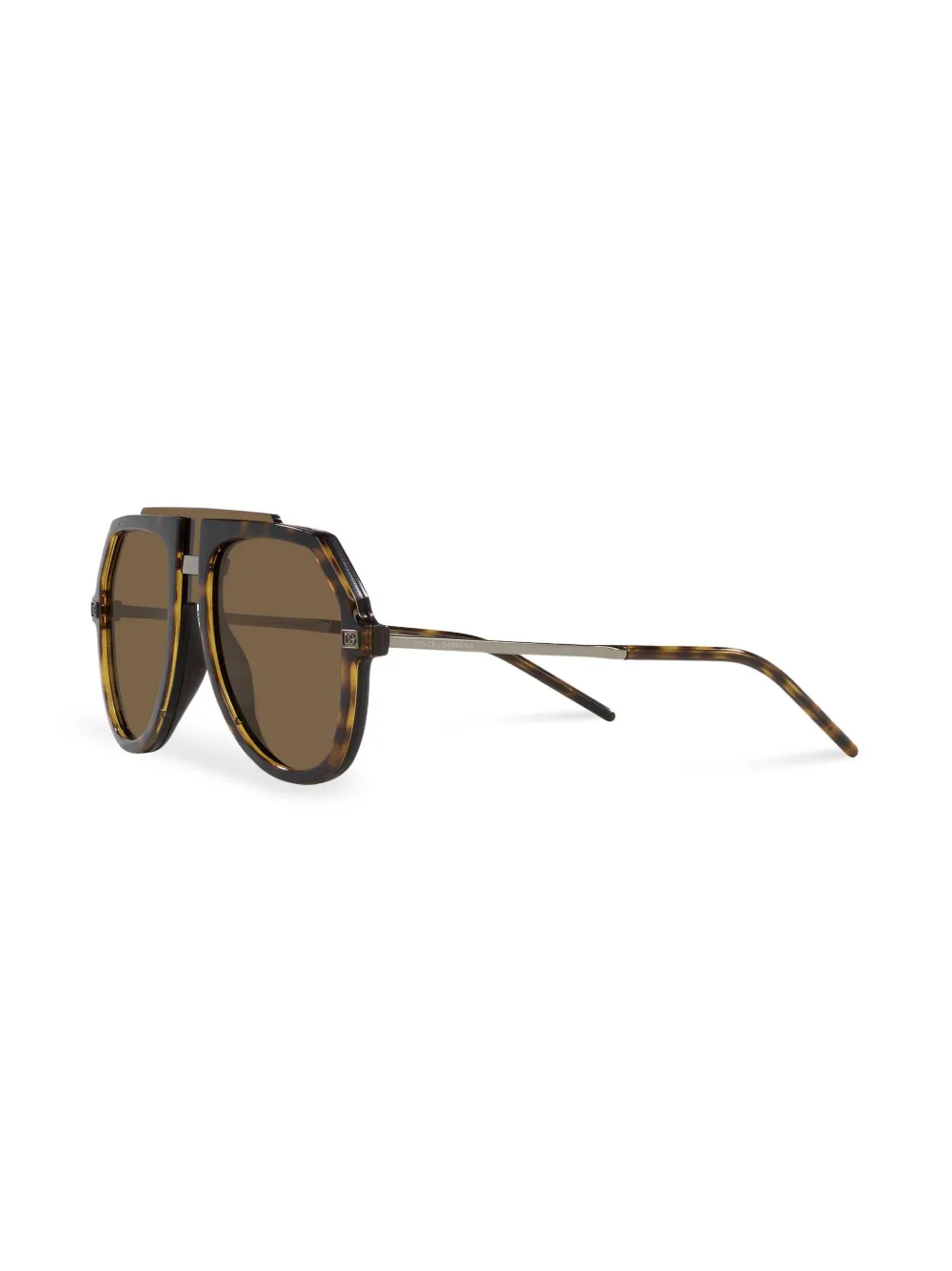 Dolce & Gabbana Eyewear Lusso Sartoriale zonnebril met piloten montuur Bruin