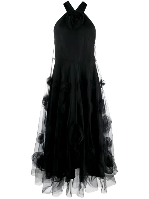 Viktor & Rolf vestido largo de tul con motivo floral 