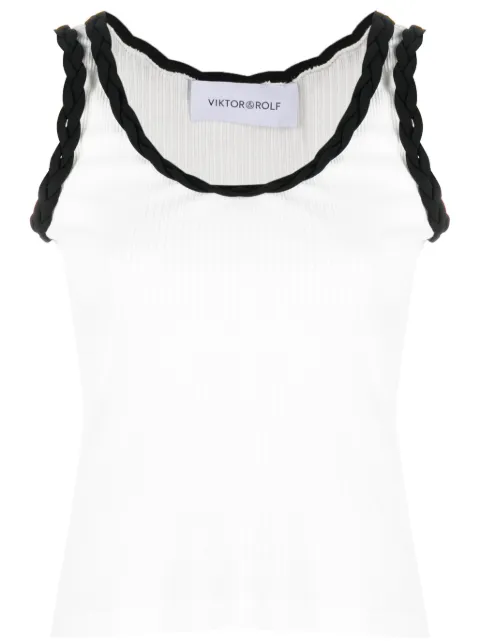 Viktor & Rolf braid-detail cotton tank top