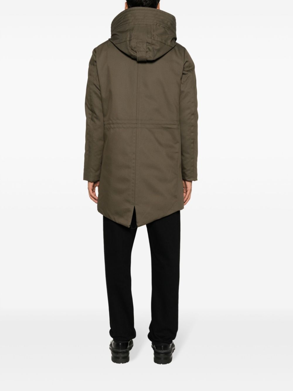 Shop Peuterey Hooded Feather Down Parka In Green