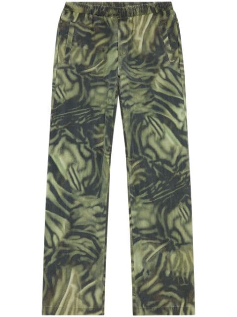 Diesel pantalones rectos P-Gold-Zebra