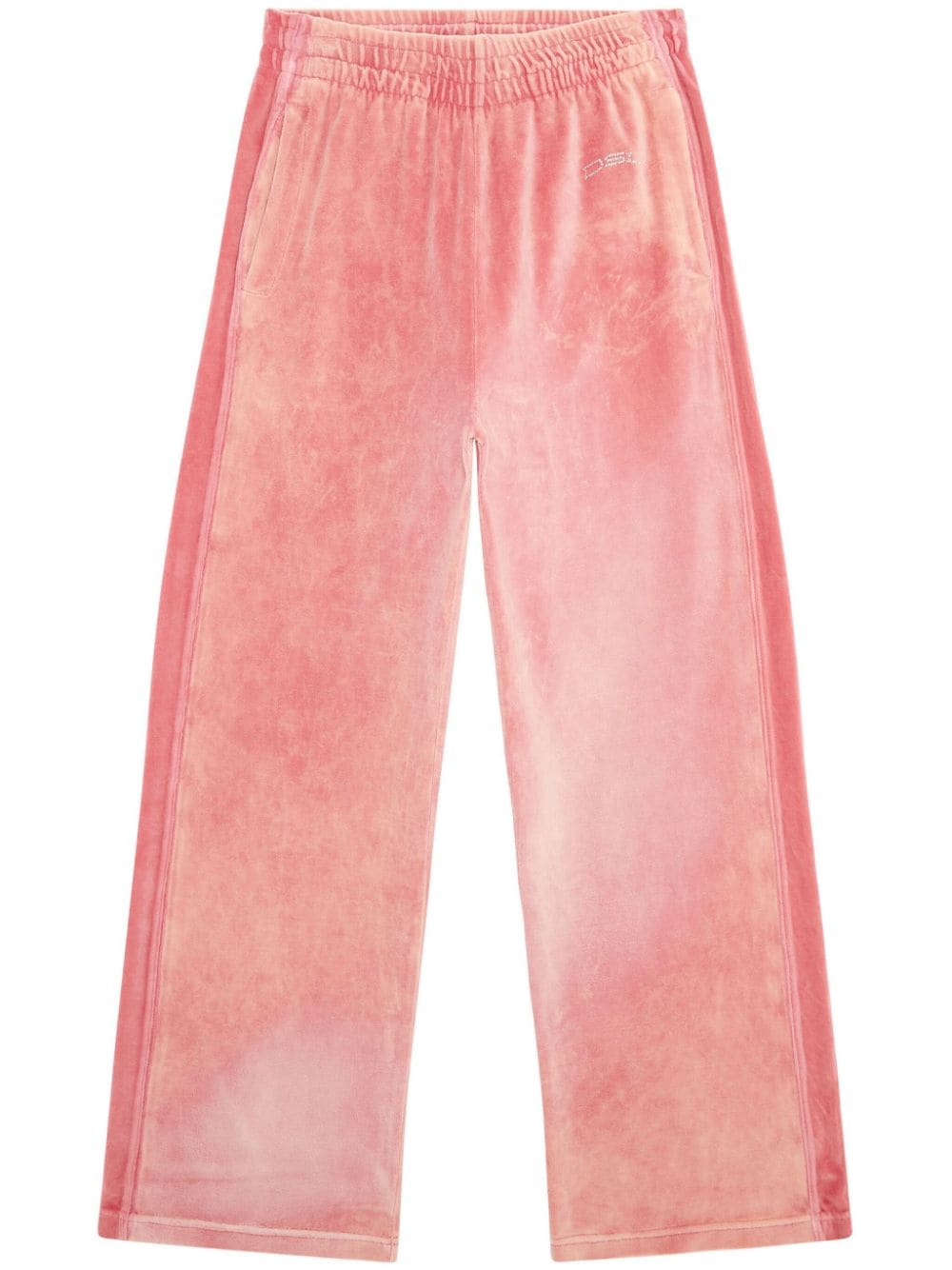 Diesel Low-rise Velvet Trousers In Pink