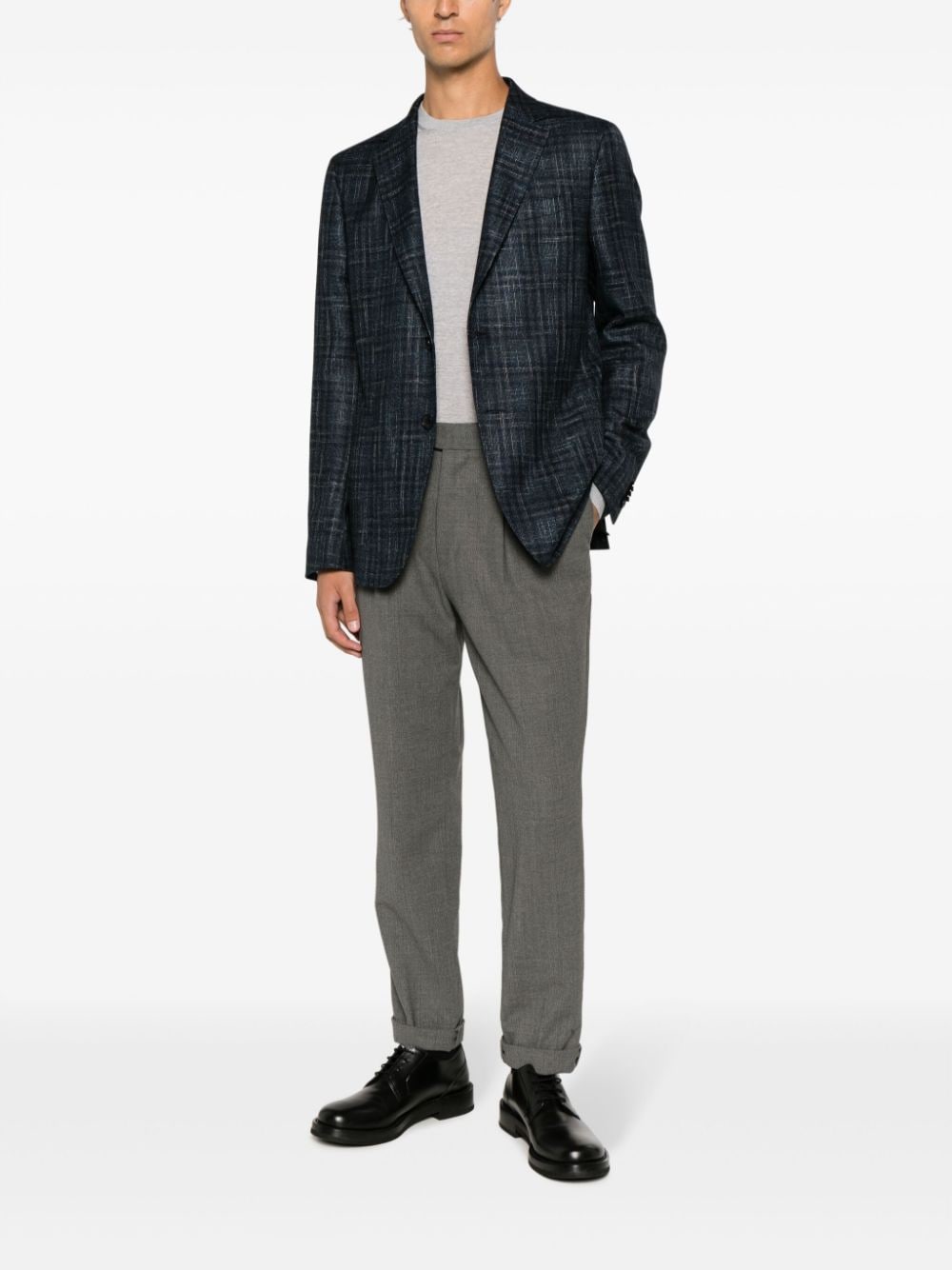 Zegna mélange-effect fine-knit wool jumper - Grijs