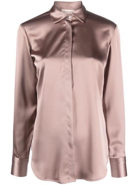 Blanca Vita long-sleeve satin shirt