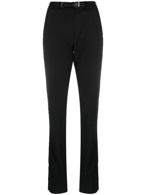 16Arlington Slim-cut Belted Trousers in Black
