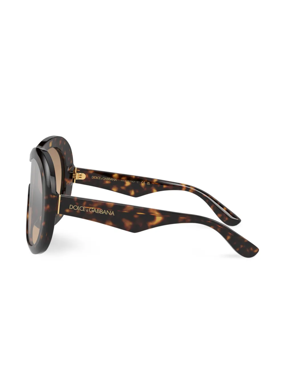 Dolce & Gabbana Eyewear DNA zonnebril met oversized montuur Bruin