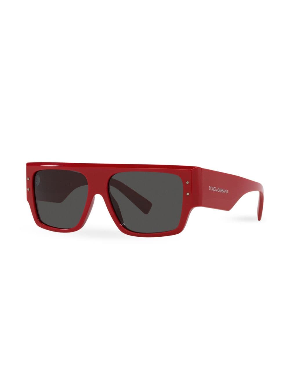 Shop Dolce & Gabbana Dna Oversize-frame Sunglasses In Red