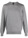 BOSS fine-knit virgin wool jumper - Grey