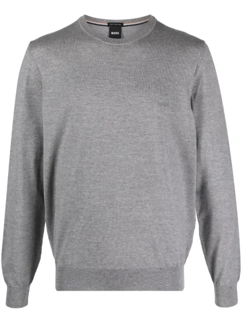 BOSS fine-knit virgin wool jumper 
