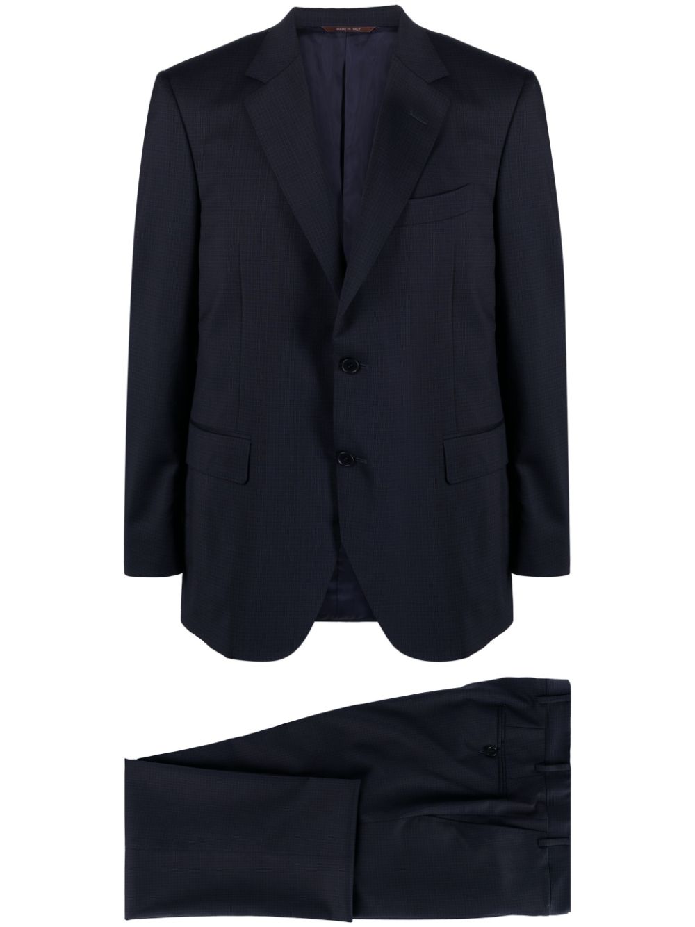 CANALI FINE CHECK-PRINT SINGLE-BREASTED SUIT