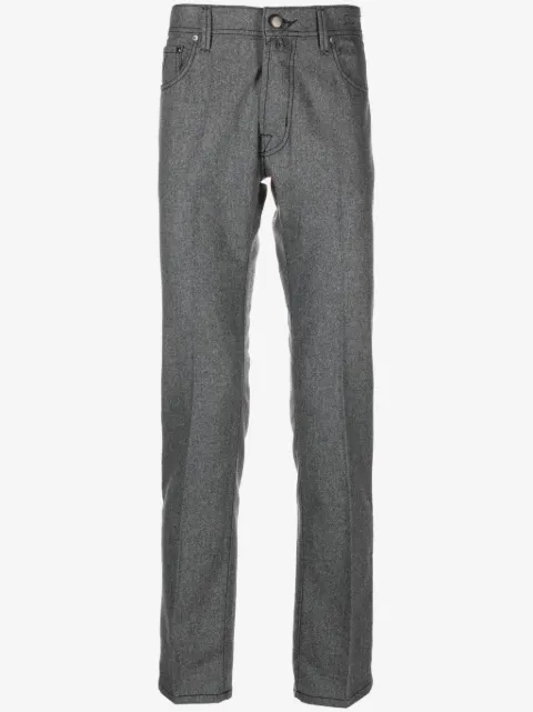 Jacob Cohën Bard slim-cut flannel trousers