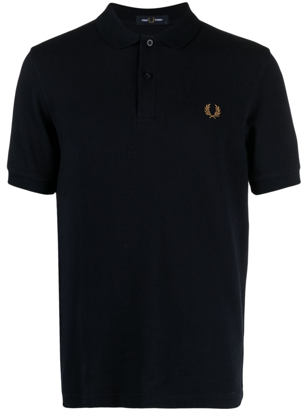 Fred Perry logo-embroidered cotton polo shirt - Blau