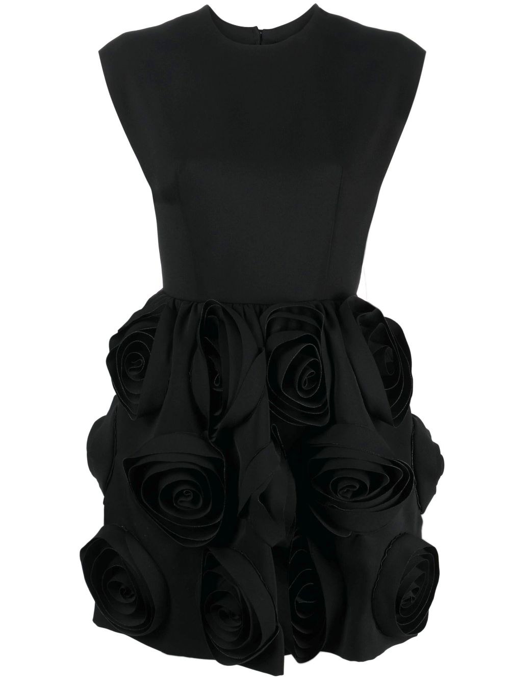 Viktor & Rolf floral-motif cut-out minidress - Black