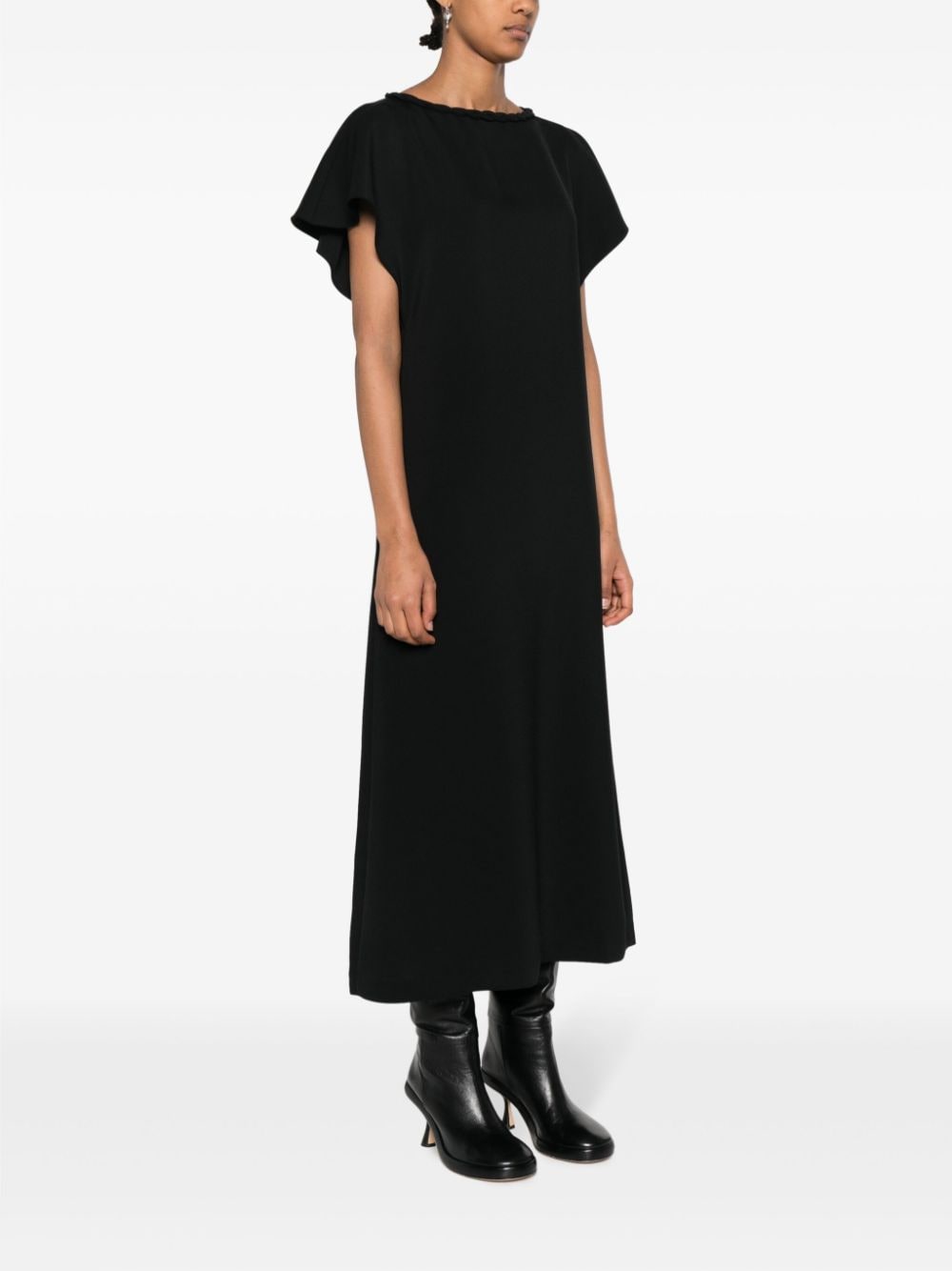 VIKTOR & ROLF BRAIDED-COLLAR A-LINE DRESS 