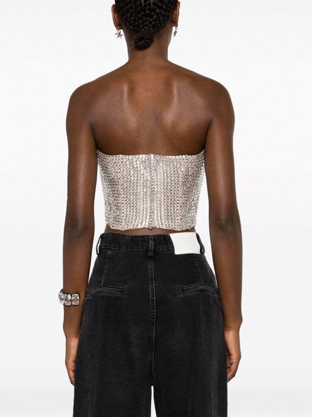 Seen Users crystal-embellished Corset Top - Farfetch