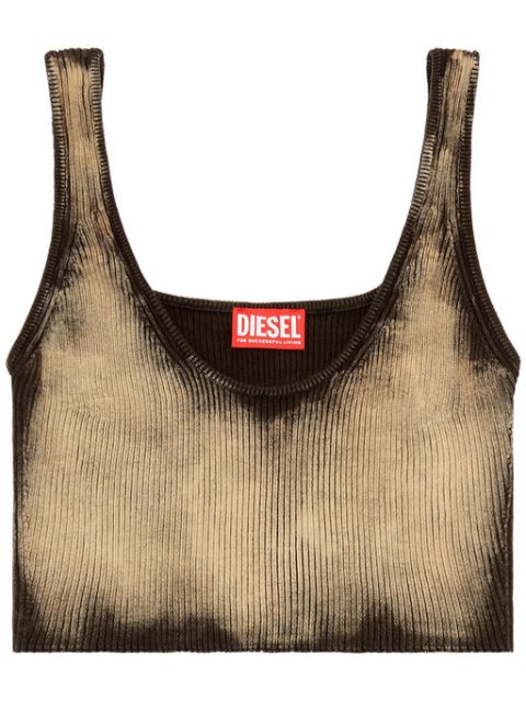 Diesel M-Deidra bleached-effect crop top Women