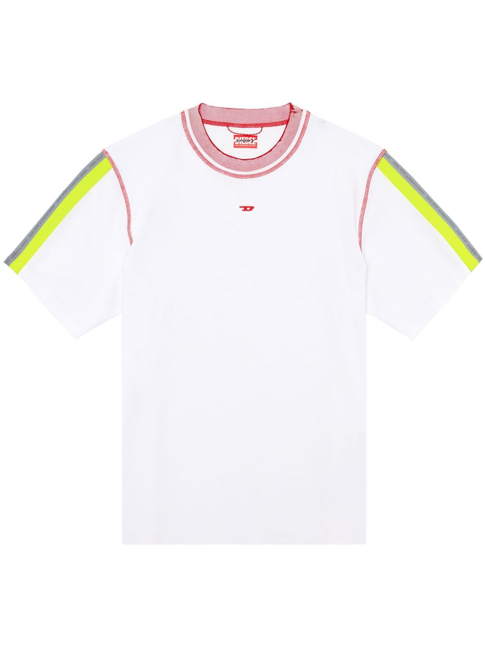 Diesel Amtee-Nilo colour-block jersey T-shirt - White