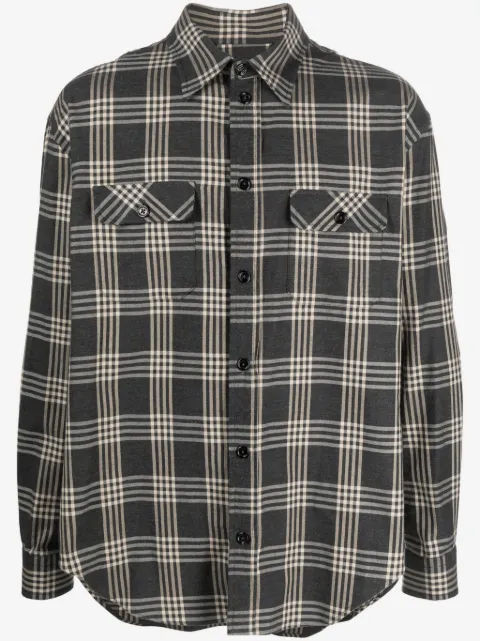 1989 STUDIO logo-print checked cotton shirt