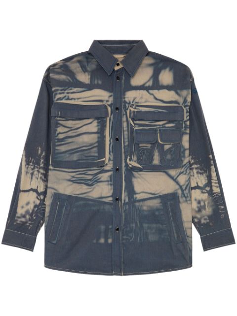 Diesel S-Cadd creased-print cargo shirt Men