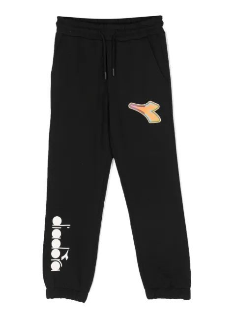 Diadora Junior logo-print cotton track pants 