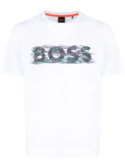 BOSS logo-print cotton T-shirt